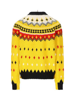 MONCLER GRENOBLE Fair Isle Sweater in Wool and Alpaca for Men - FW23 Collection