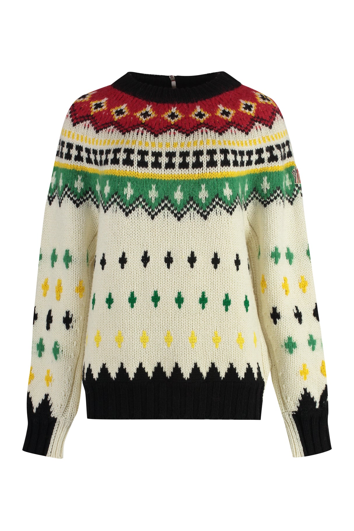 MONCLER GRENOBLE Multicolor Jacquard Wool Sweater for Women