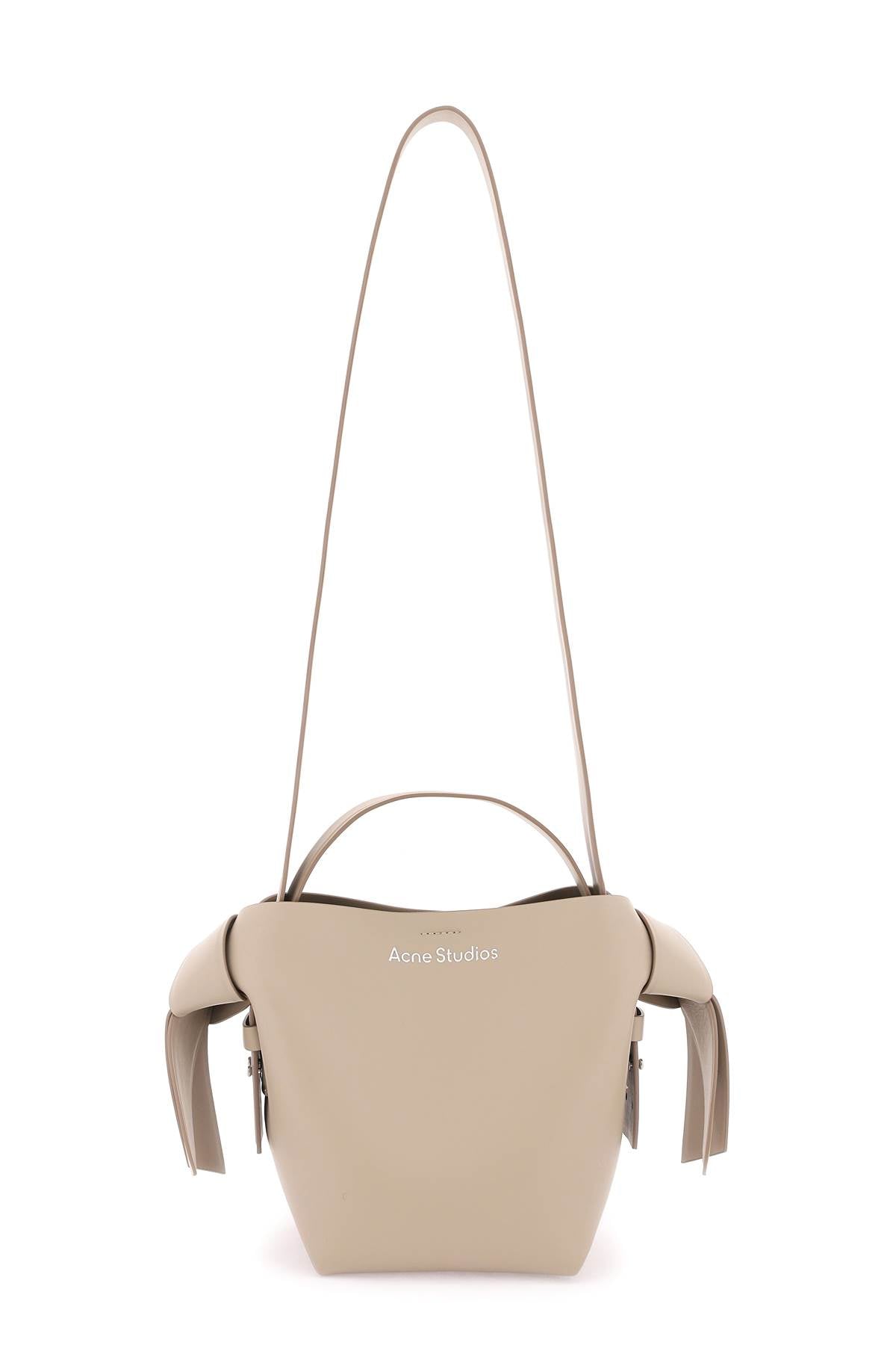 ACNE STUDIOS Mini Musubi Leather Handbag with Adjustable Strap and Side Knots – Multicolor