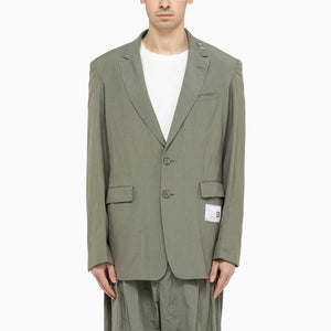 MAISON MIHARA YASUHIRO	 Men's Loose-Fitting Khaki Technical Fabric Jacket for SS23