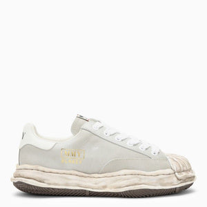 Light Grey Leather Low Top Trainers - SS24