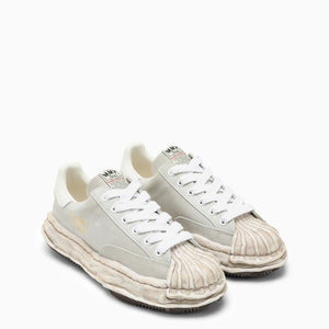 Light Grey Leather Low Top Trainers - SS24