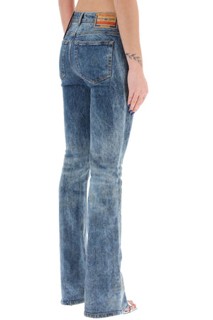DIESEL Crystal-Embellished Bootcut Jeans with Jewel Buckle