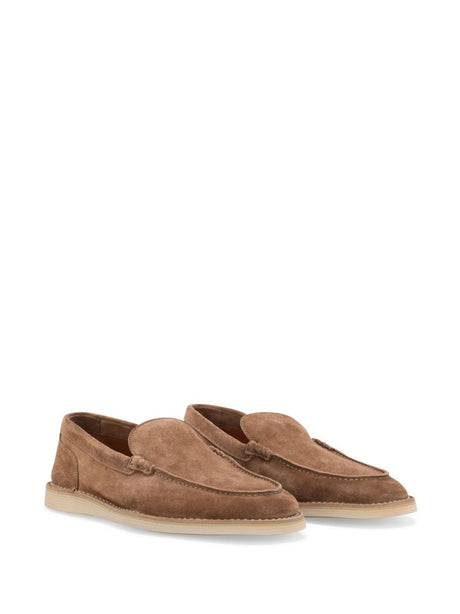 DOLCE & GABBANA Elegant Suede Leather Loafers