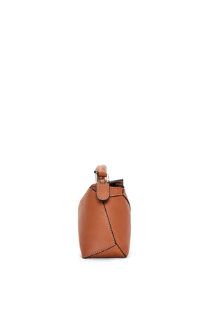 LOEWE Mini Beige Calfskin Puzzle Edge Crossbody Handbag for Women