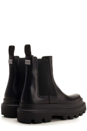 DOLCE & GABBANA Iconic Men's Chelsea Boots in Brushed Leather