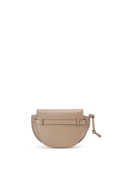 LOEWE Mini Gate Dual Beige Handbag for Women – Calfskin and Cotton Shoulder & Crossbody Bag, SS24