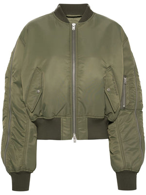 ACNE STUDIOS Olive Green Padded Bomber Jacket for Women in SS24