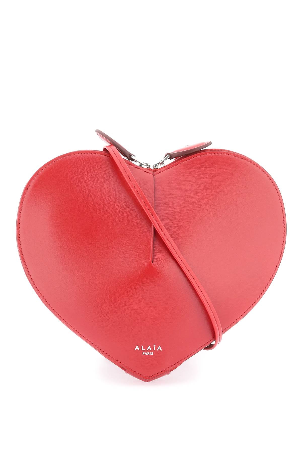 ALAIA Coeur Leather Handbag for Women in Red