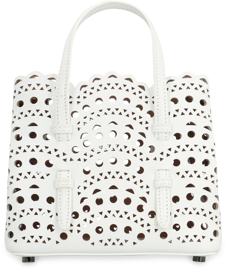 ALAIA White Vienne Wave Leather Tote Bag for Women