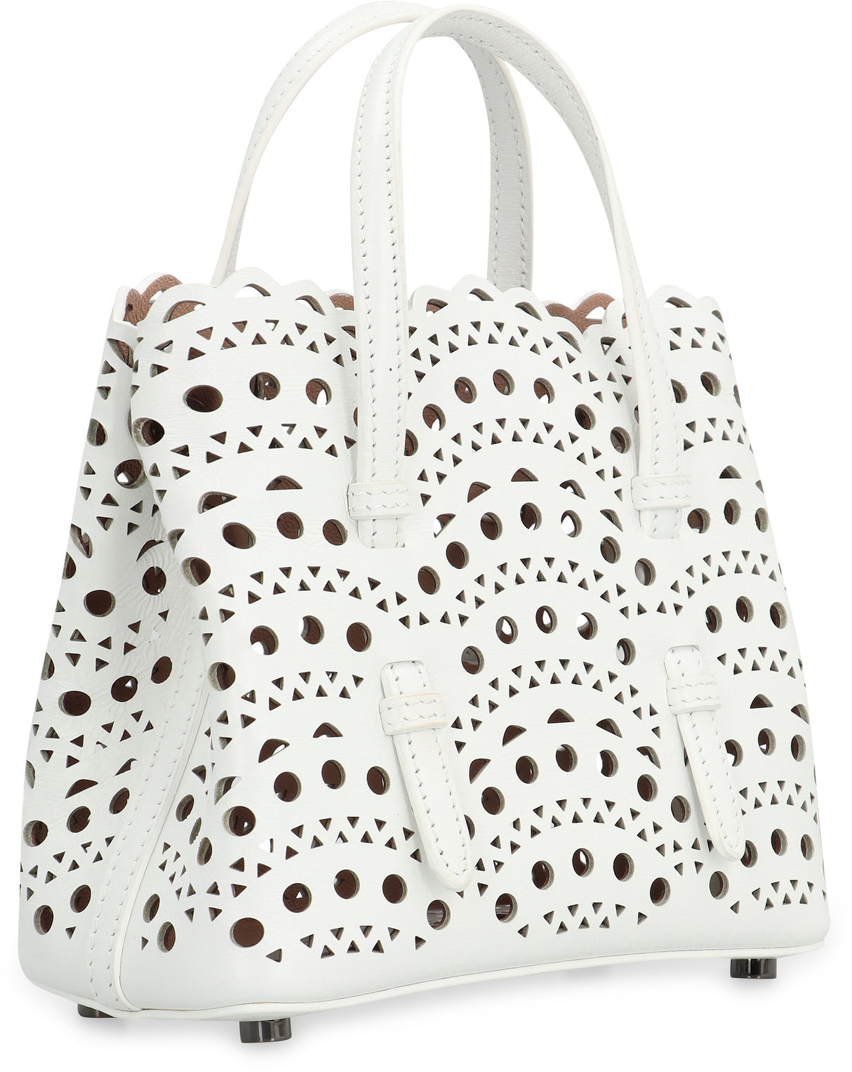 ALAIA White Vienne Wave Leather Tote Bag for Women