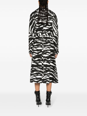 ALAIA Animal Print Denim Trench Jacket for Women - ss24 Collection