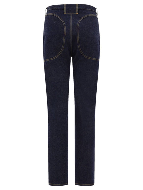 ALAIA 24SS Denim High Rise Jeans in Blue for Women