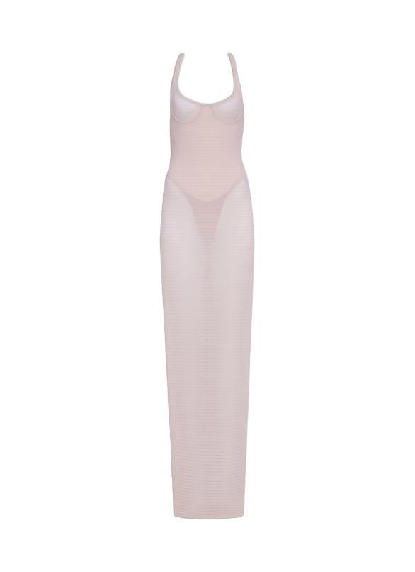 ALAIA Sculpting Pink Dress for Women - SS24 Collection
