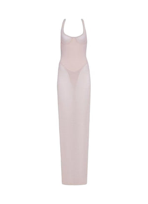 ALAIA Sculpting Pink Dress for Women - SS24 Collection