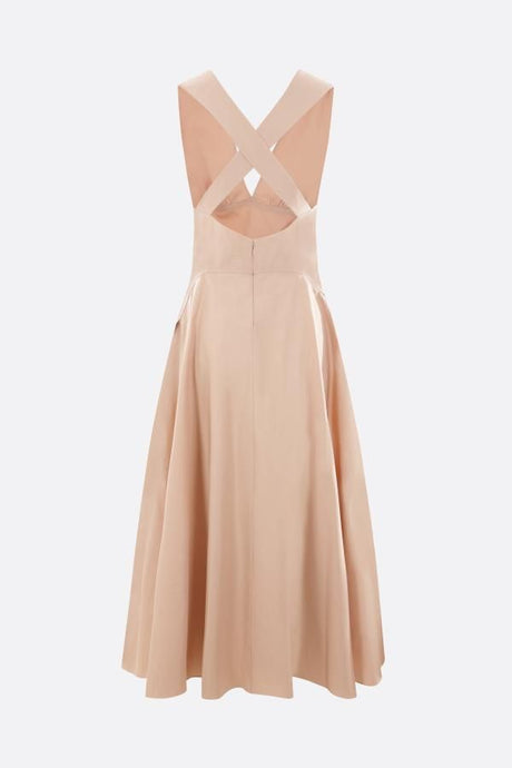 ALAIA Tan Cotton Long Dress for Women - SS24 Collection