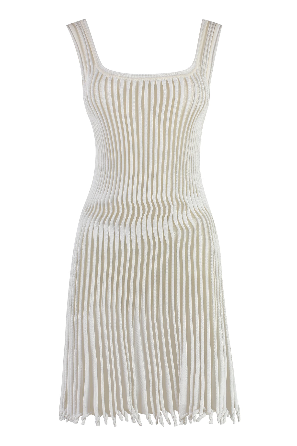 女士白色針織連衣裙- FW23系列