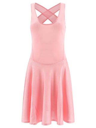ALAIA Pink Flared Sleeveless Dress for Women - SS24 Collection