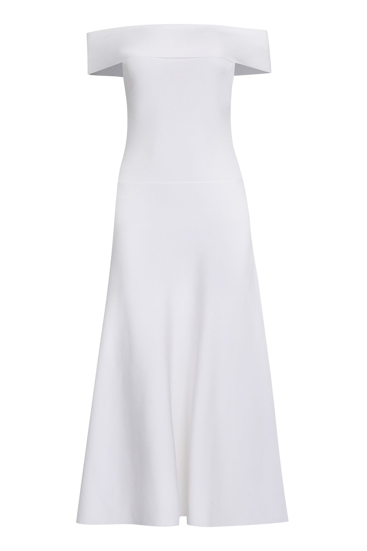 FABIANA FILIPPI Stunning White Flared Skirt Viscose Dress for Women - SS24