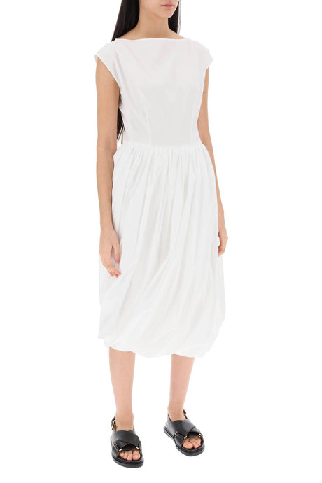 MARNI Elegant White Cotton Midi Dress for Women - SS24 Collection