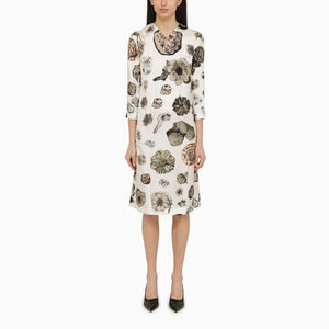 MARNI Contrasting Floral Collage Print Silk Dress for Women