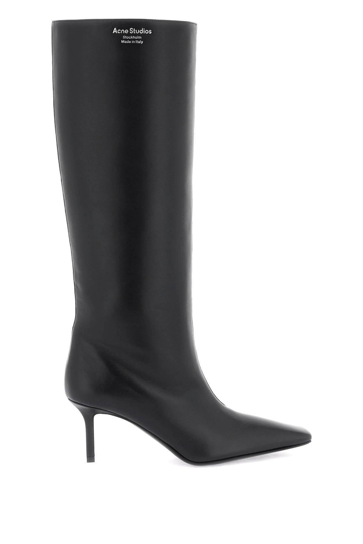 ACNE STUDIOS Black Leather Boots with a Sleek Design for Women - SS24