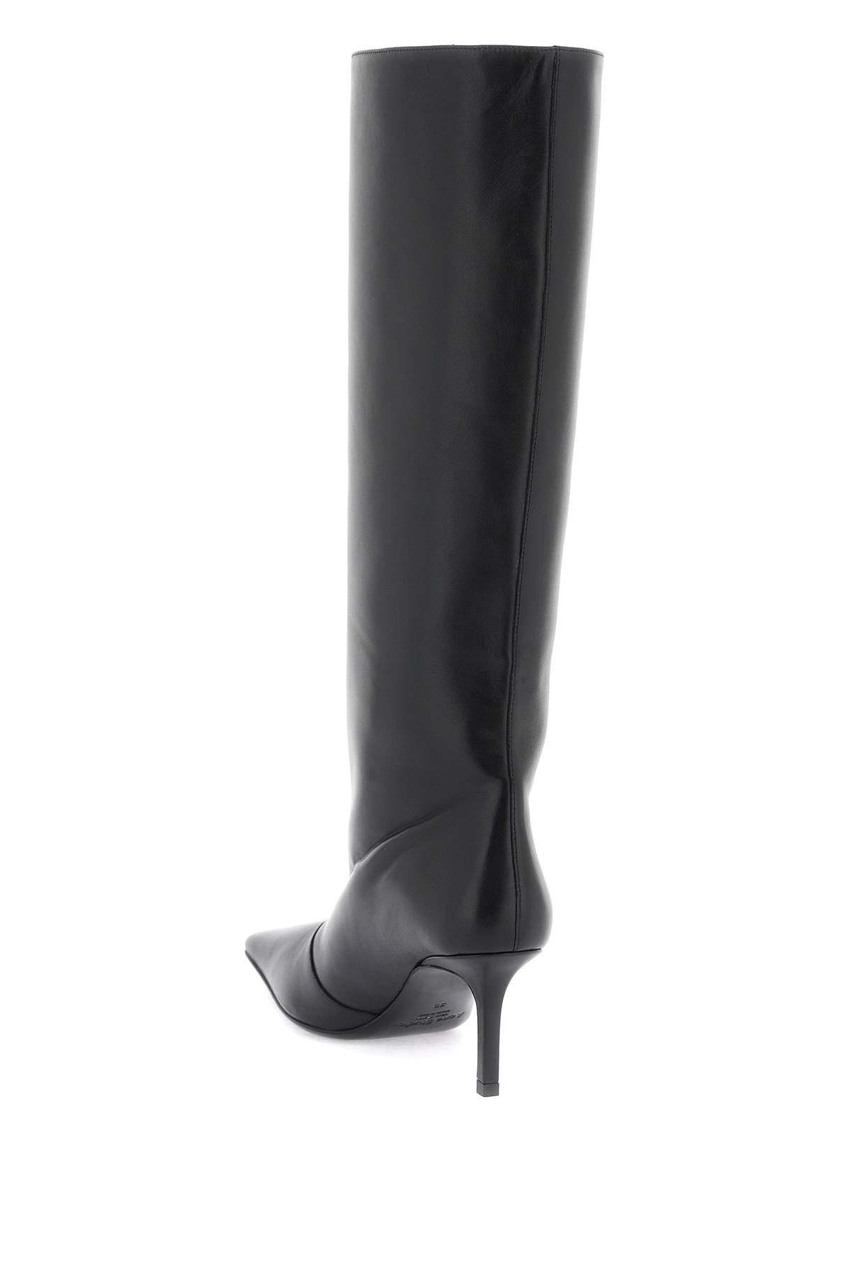ACNE STUDIOS Black Leather Boots with a Sleek Design for Women - SS24