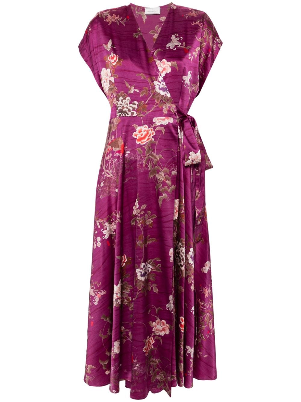 Váy Dài Tơ Lụa Hoa Hồng Cho Nữ