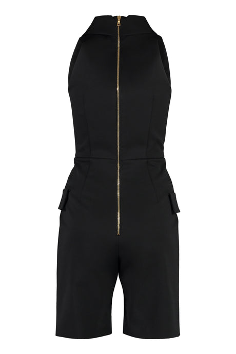 BALMAIN Double Breasted Plunge Playsuit with Embellished Buttons