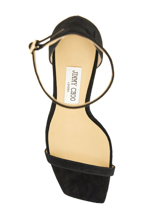 典雅黑色麂皮女式涼鞋 - FW23系列