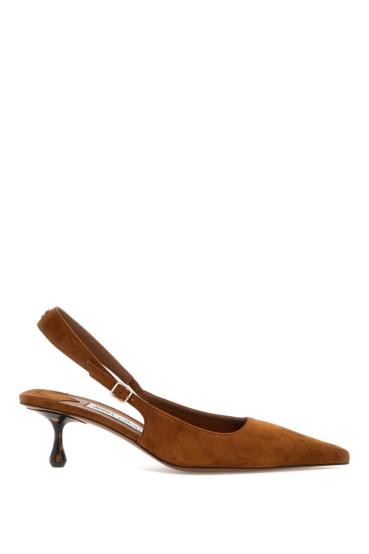 棕色印花猫跟女式吊带鞋