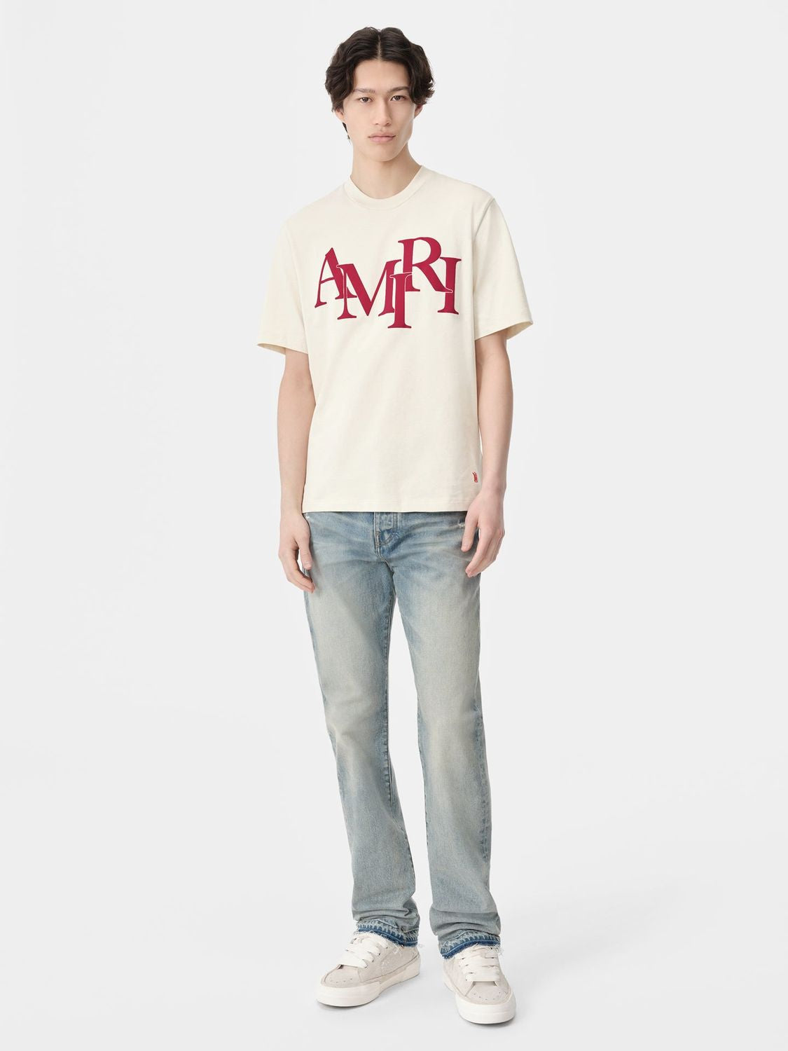 AMIRI Staggered Tan T-Shirt for Men - FW24