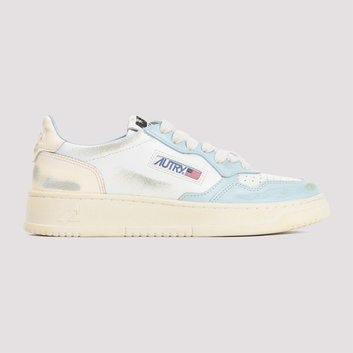 AUTRY Vintage Blue Leather Sneakers for Women - SS24 Collection