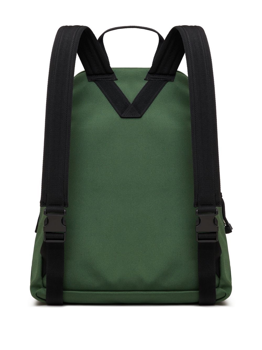 VALENTINO GARAVANI Dark Green Logo-Print Raffia Backpack for Men