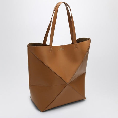 LOEWE Puzzle Fold Large Desert Leather Tote for Men
