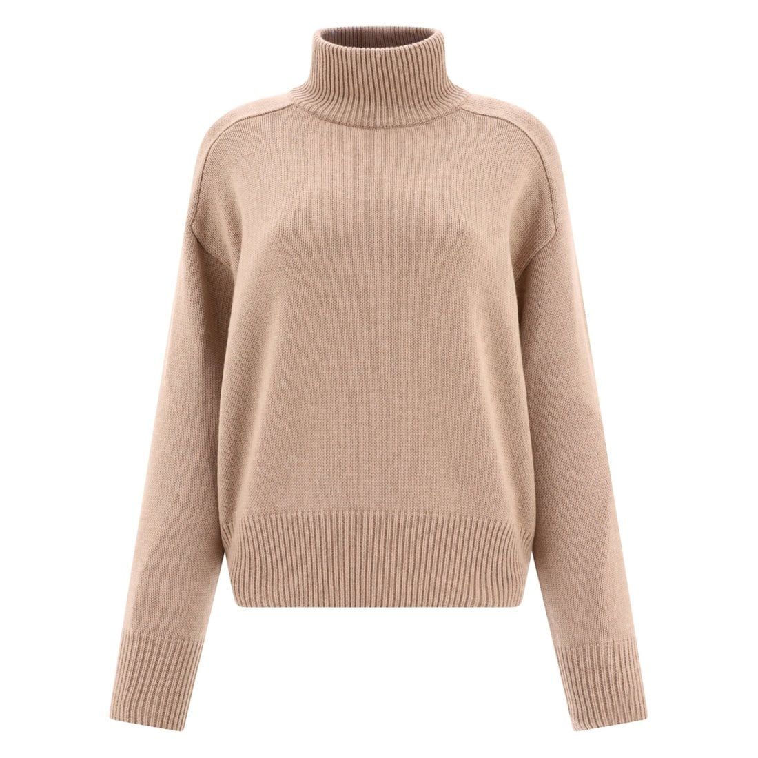 女性用タンカラータートルネックセーター - FW24コレクション