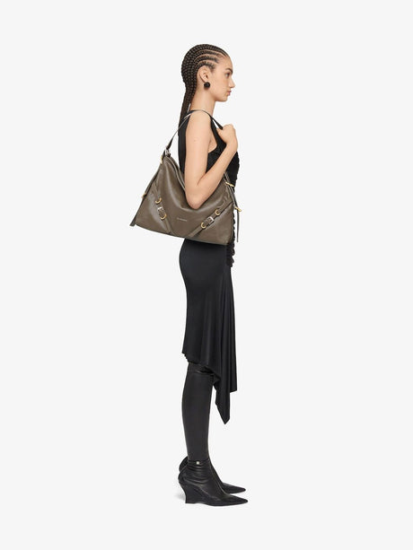 時尚多功能中型灰褐色女裝購物袋