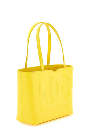 DOLCE & GABBANA Yellow Leather Double Handle Shopping Handbag for Women