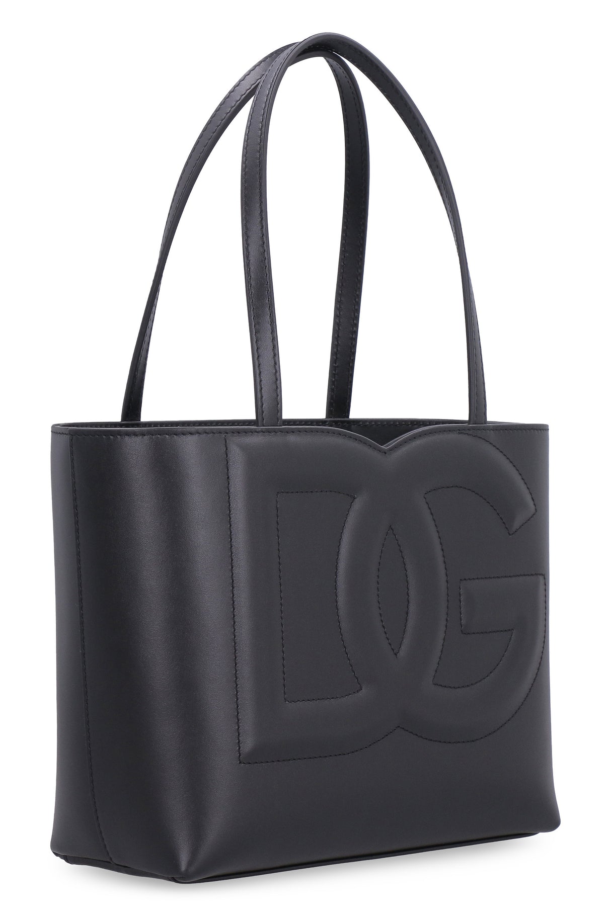 DOLCE & GABBANA Black Logo Tote Handbag for Women - Carryover Collection