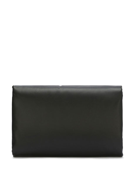 DOLCE & GABBANA Black Leather Crossbody Handbag for Women - FW23 Collection