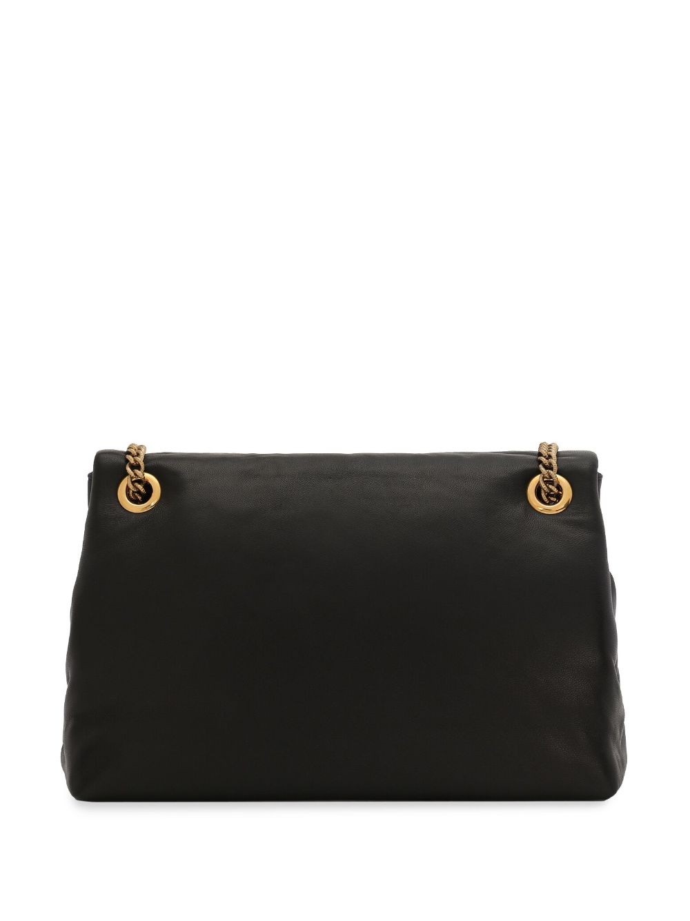 DOLCE & GABBANA Stylish Black Padded Leather Shoulder Handbag for Women