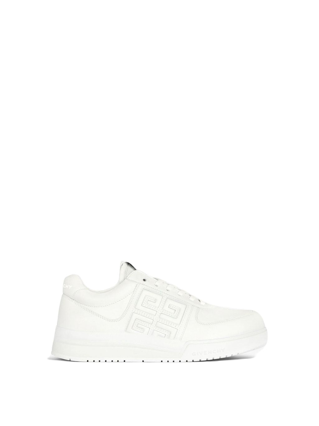 White Low-Top Women's Sneakers with Round Toe and 100% Leather Upper