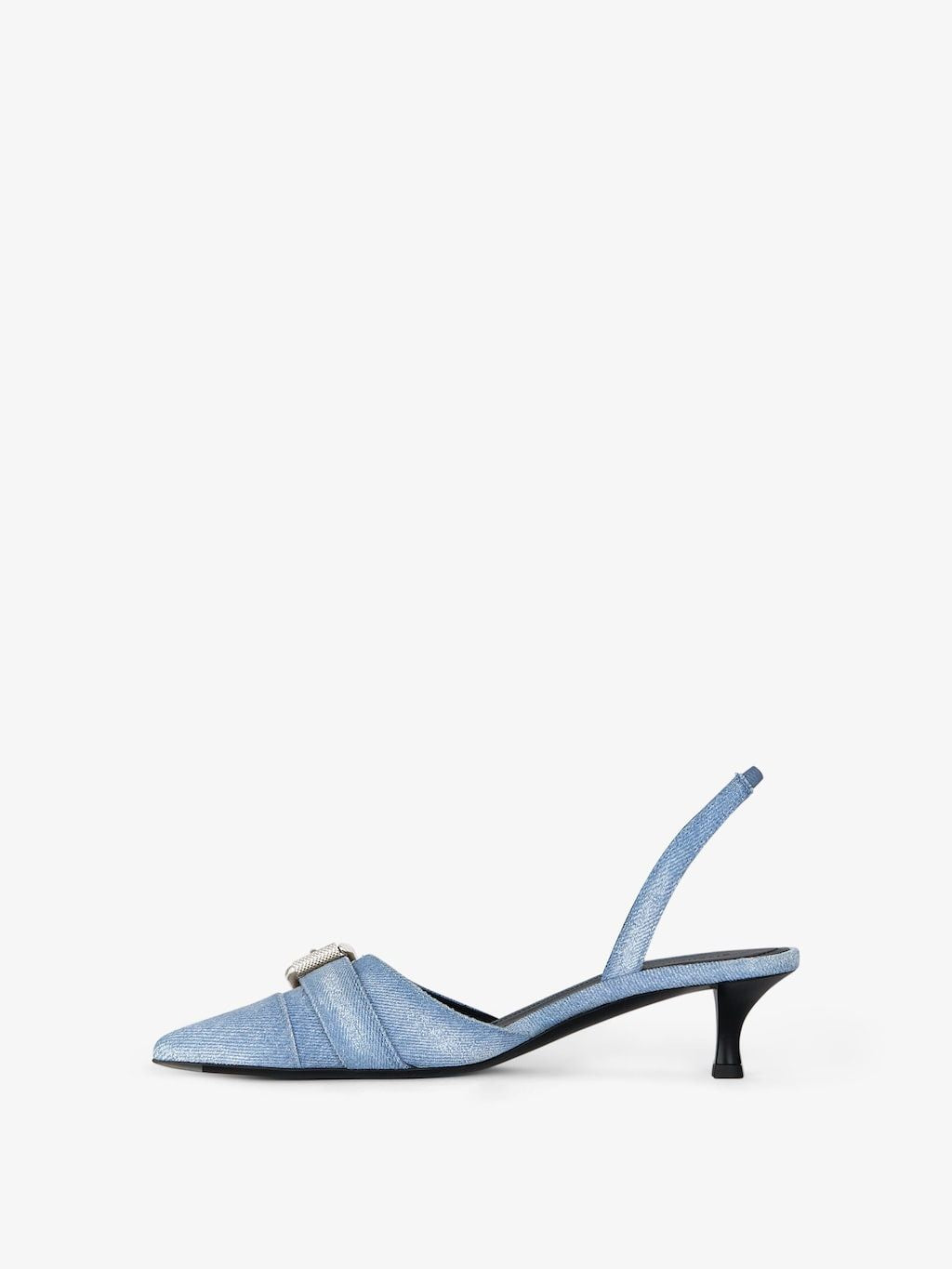 GIVENCHY Navy Cotton Slingback Heels for Women - SS24 Collection