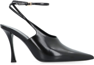 GIVENCHY Black Pointy-Toe Slingback Pumps for Women