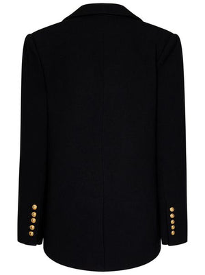 Áo khoác mở đơn giản dành cho phái nữ từ lông cừu mềm mại - Màu đen