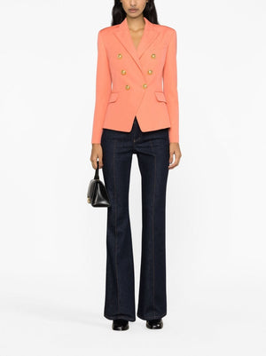 BALMAIN Stylish Double-Breasted Wool Jacket for Women in Pink - Fall/Winter 2024