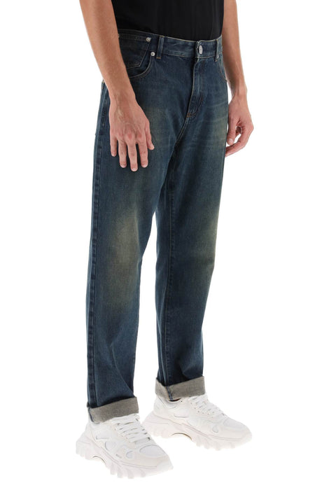 BALMAIN Vintage Blue Five-Pocket Jeans for Men