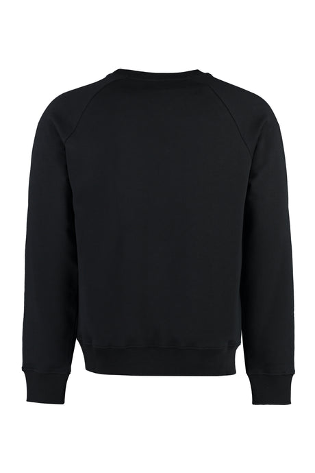 BALMAIN Men's Black Cotton Crew-Neck Sweatshirt for FW23