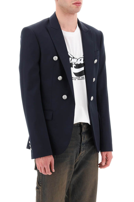 BALMAIN Stylish 23FW Marine Suit Jacket for Men
