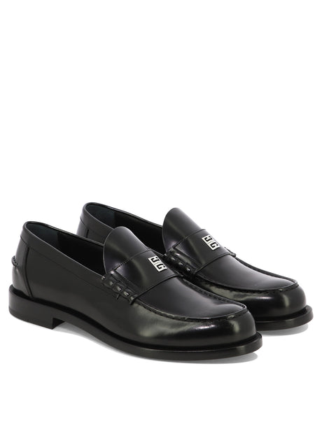 GIVENCHY Men's Black Leather Slip-On Loafers for SS24